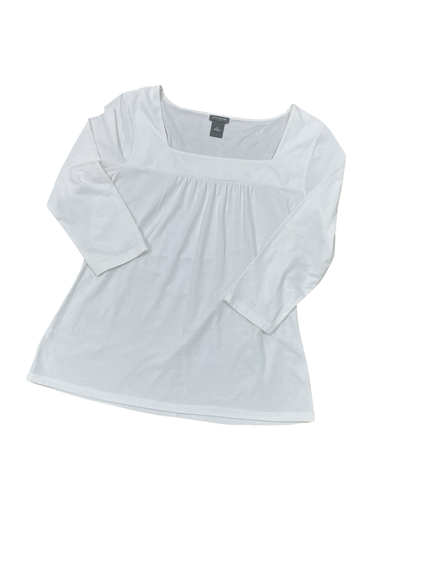 Top Ls By Ann Taylor In White, Size:M
