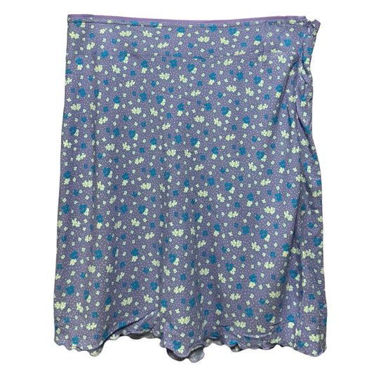 IRL Floral Mini Slip Skirt By Free People In Ice Combo, Size: 6