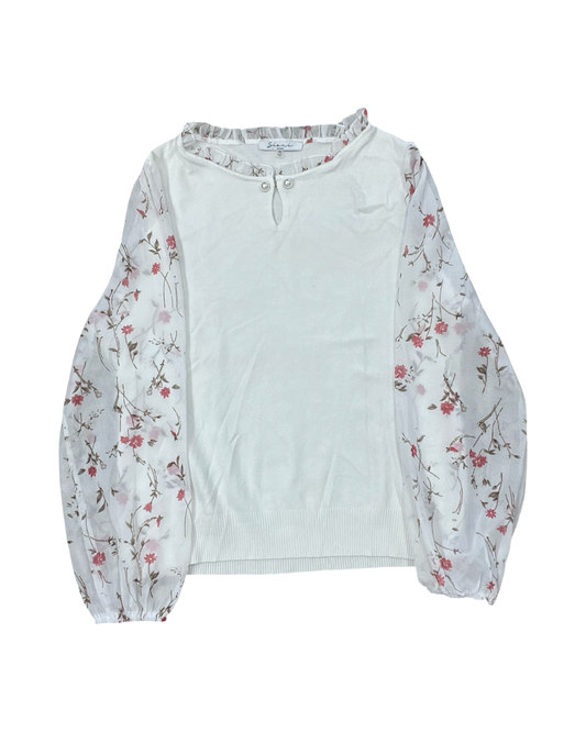 Top Ls By Sioni In White, Size:Xl