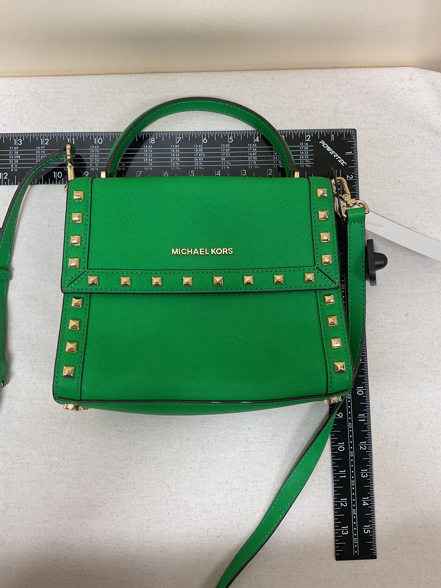 Handbag Designer By Michael Kors In Green, Size:Medium