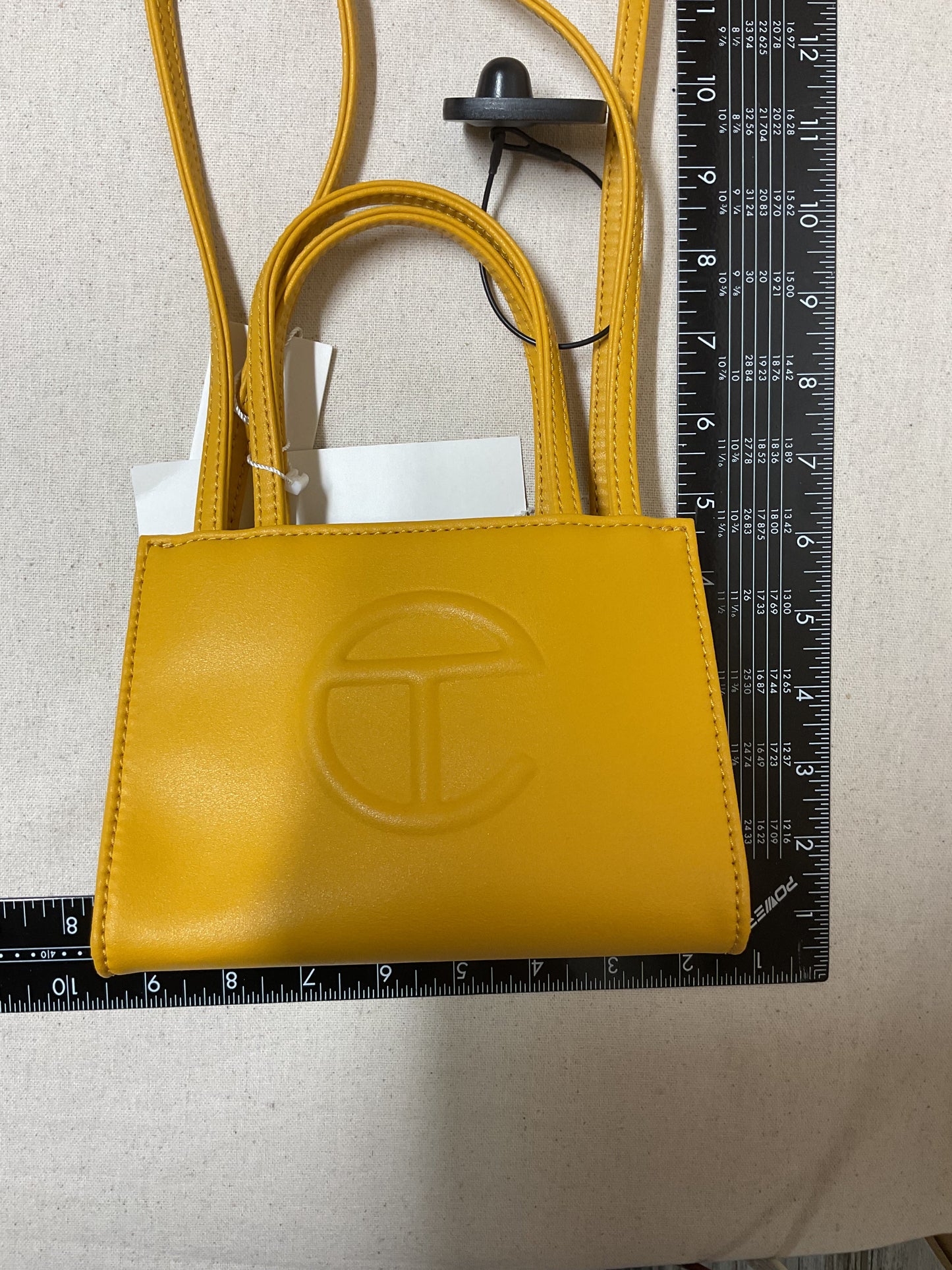 Crossbody Designer By Telfar In Yellow, Size:Small