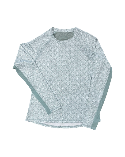 Top Ls By Clothes Mentor In Green & White, Size:L