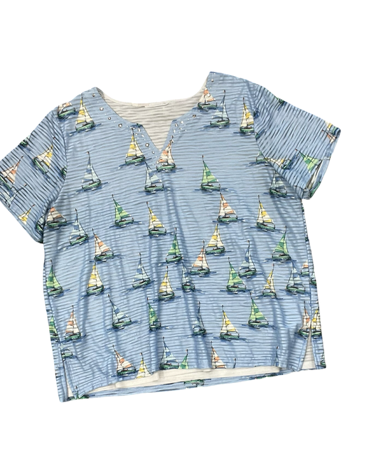 Top Ss By Clothes Mentor In Blue, Size:Xl