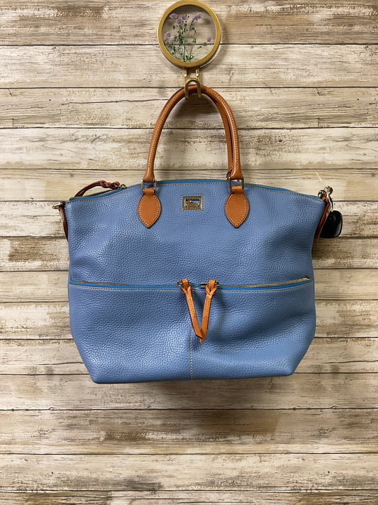 Handbag Designer By Dooney And Bourke In Blue & Brown, Size:Large