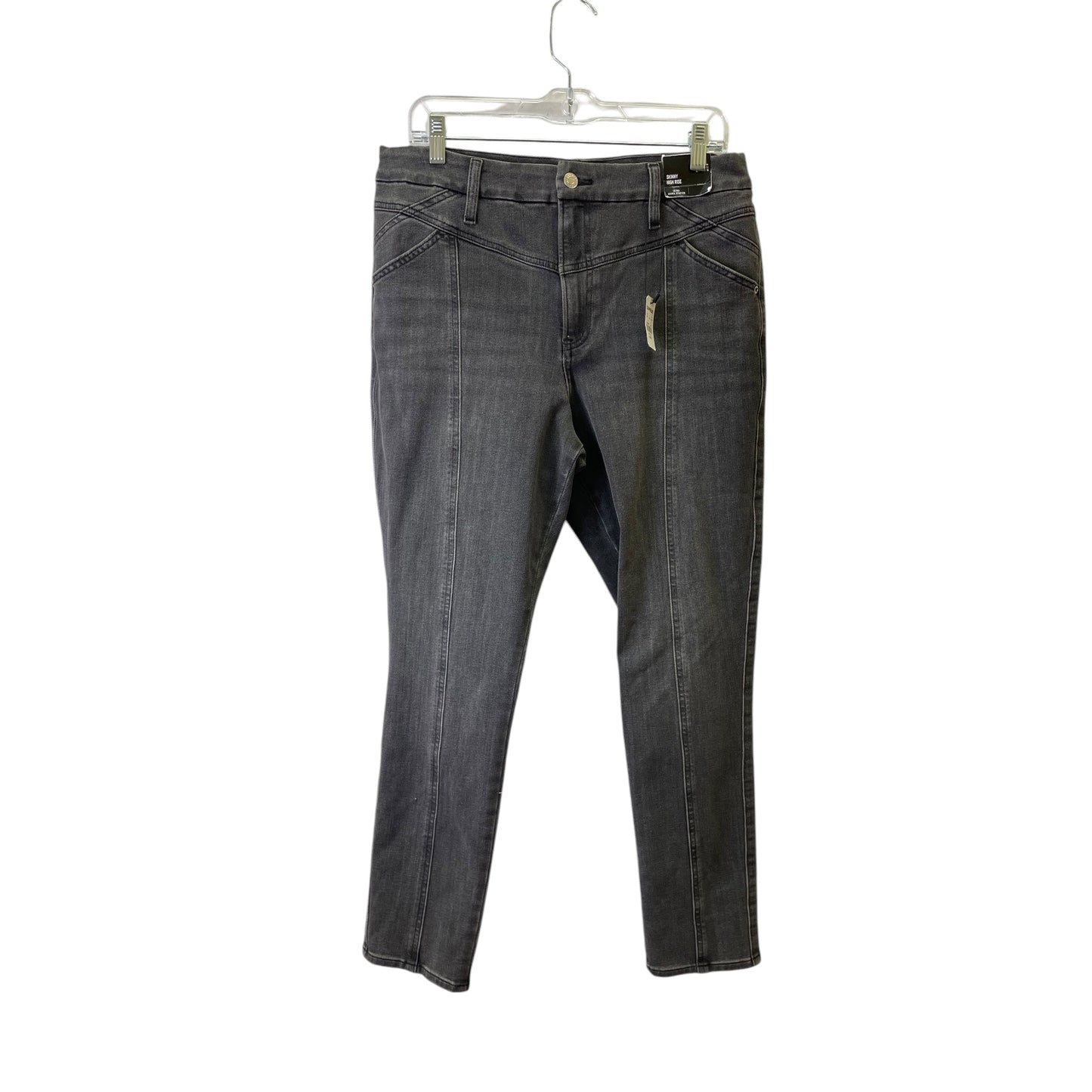 Jeans Skinny By Express In Black Denim, Size:12