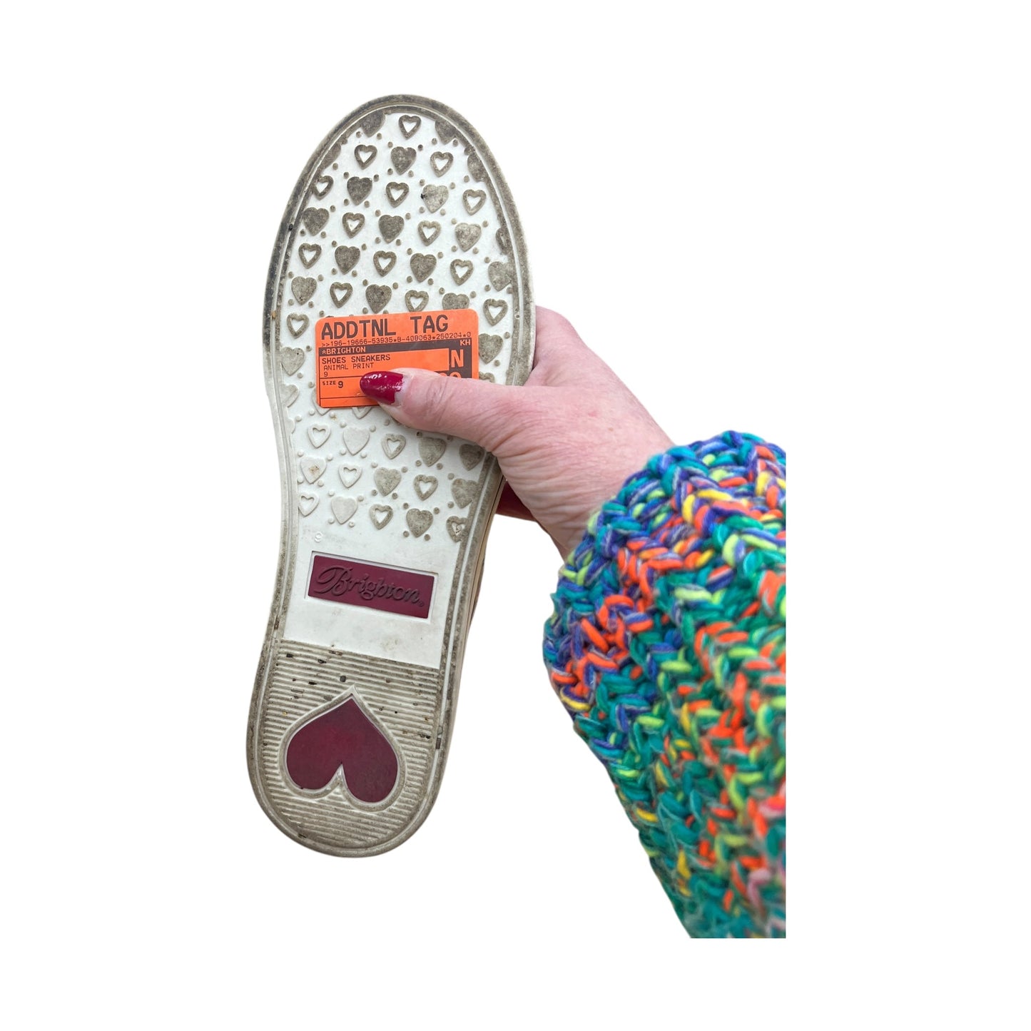 Shoes Sneakers By Brighton In Animal Print, Size:9
