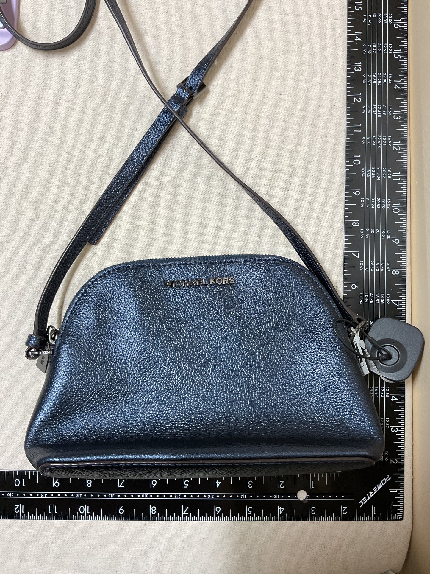 Crossbody Designer By Michael Kors In Navy, Size:Small