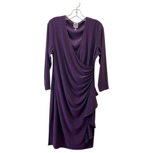 Dress Casual Midi By Anne Klein In Purple, Size:10