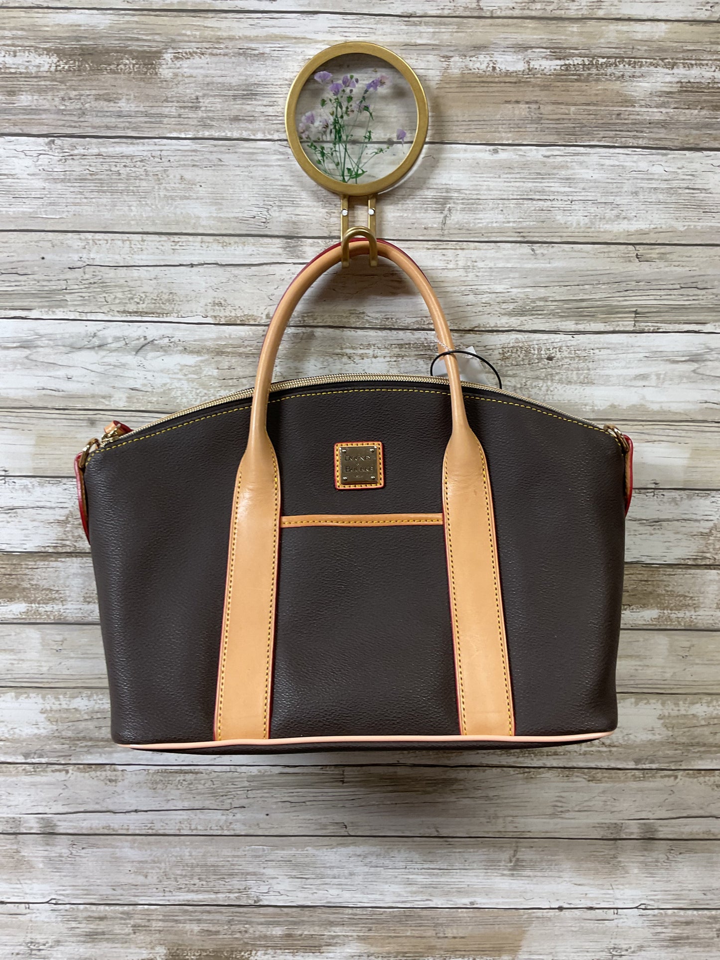 Handbag Designer By Dooney And Bourke In Brown, Size:Medium