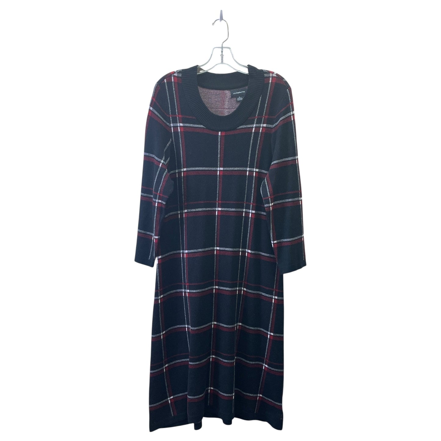 Dress Sweater By Liz Claiborne In Black & Red, Size:Xl