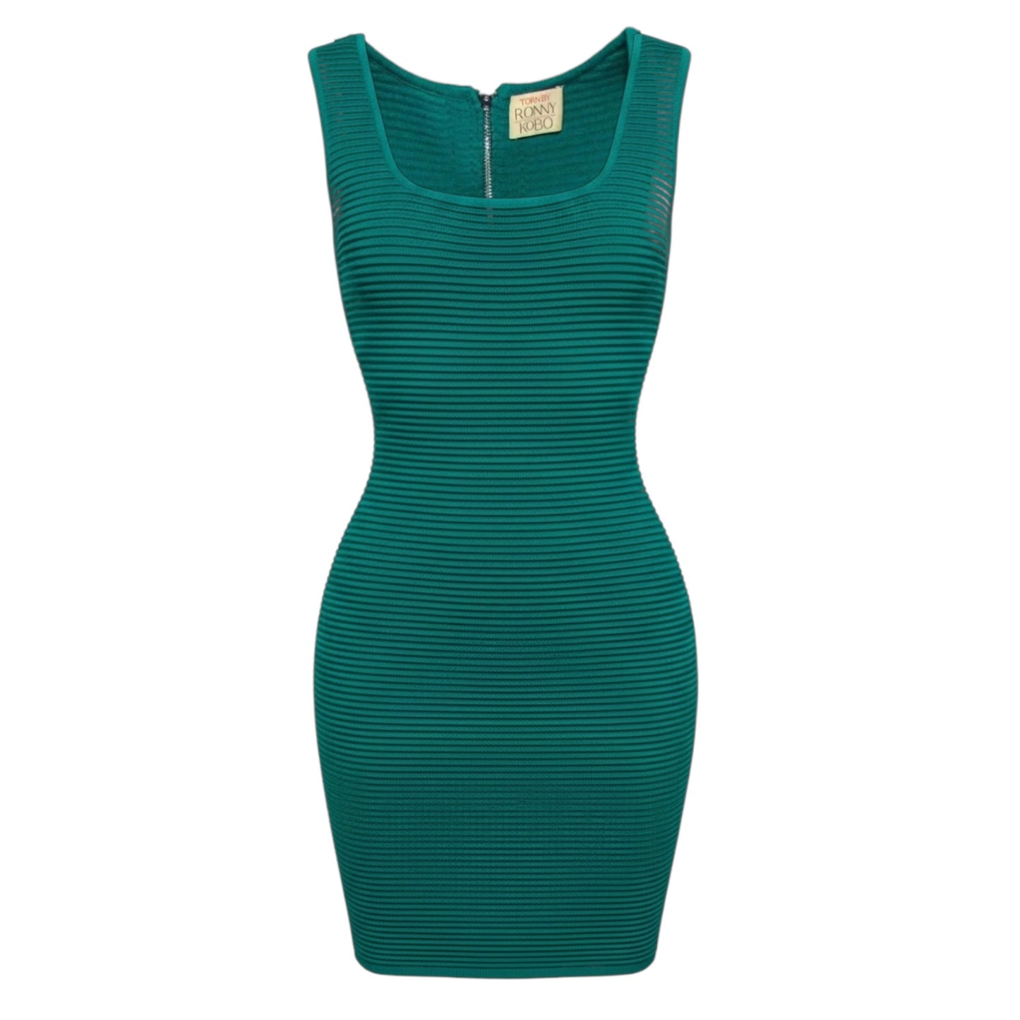 Ribbed Sleeveless Bodycon Dress By Torn By Ronny KoBo In Jade Green, Size: S