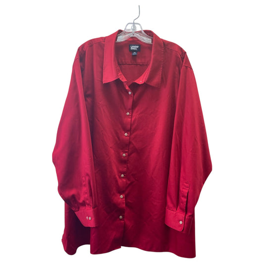 Top Ls By Lands End In Red, Size:4X