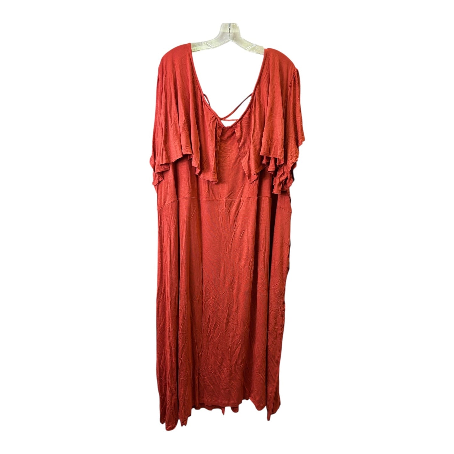 Dress Casual Maxi By Roamans In Coral, Size:3
