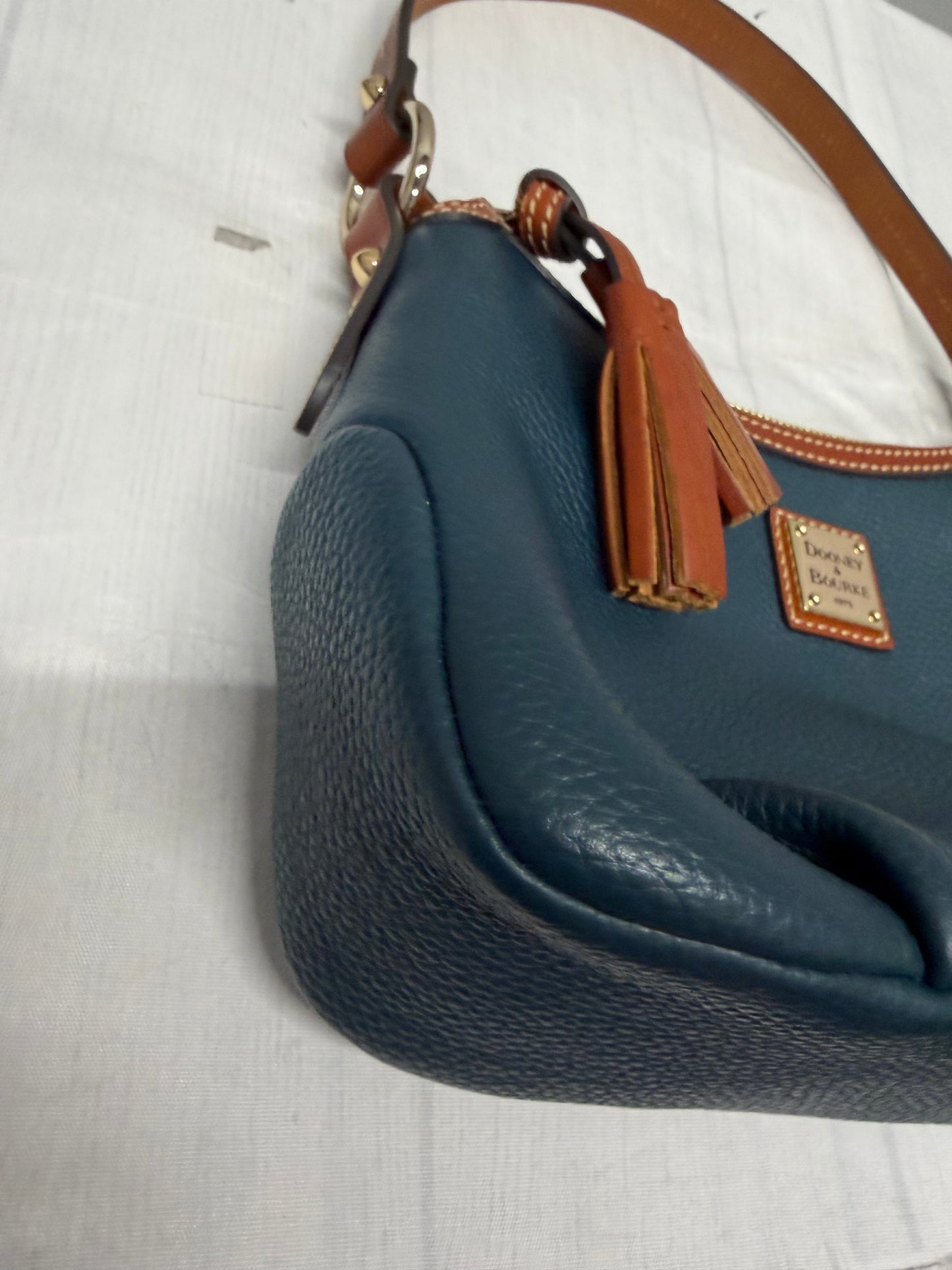 Handbag Designer By Dooney And Bourke In Teal, Size:Medium