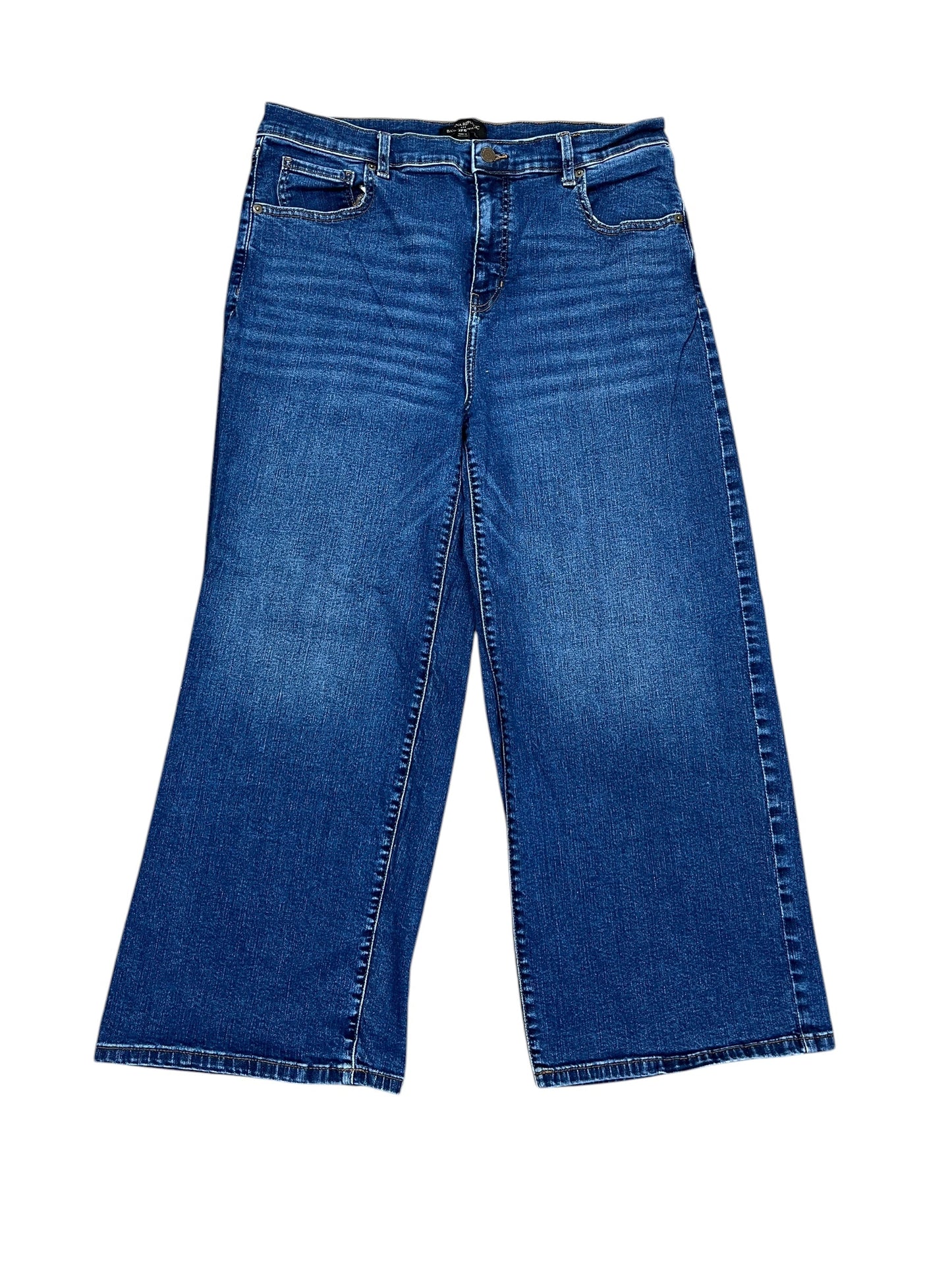 Jeans Wide Leg By Banana Republic In Blue Denim, Size:16