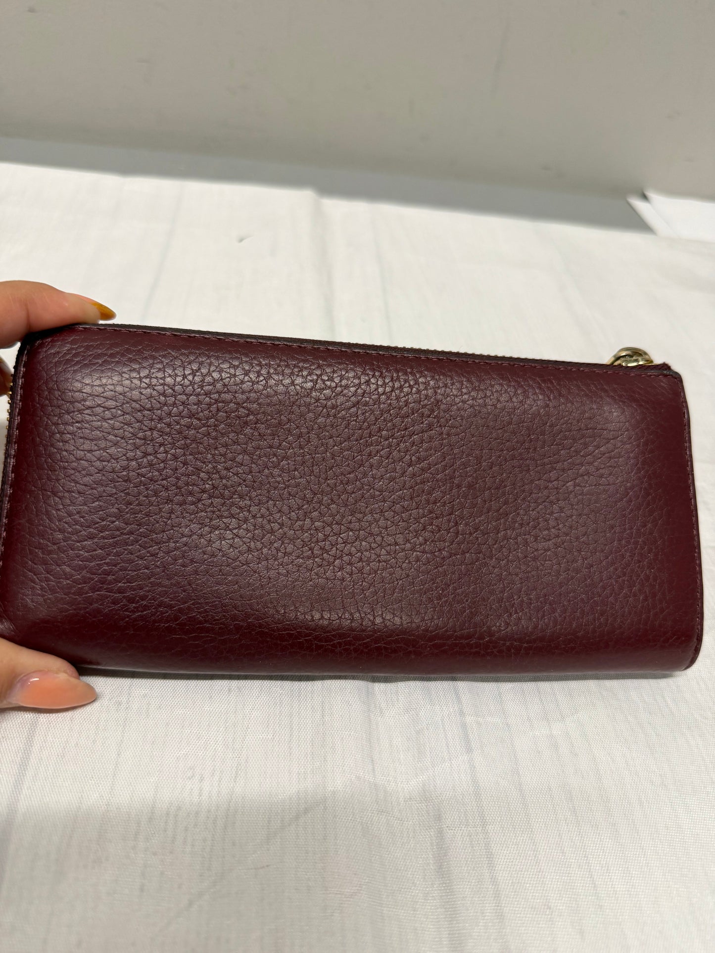 Wallet By Michael By Michael Kors In Maroon, Size:Medium