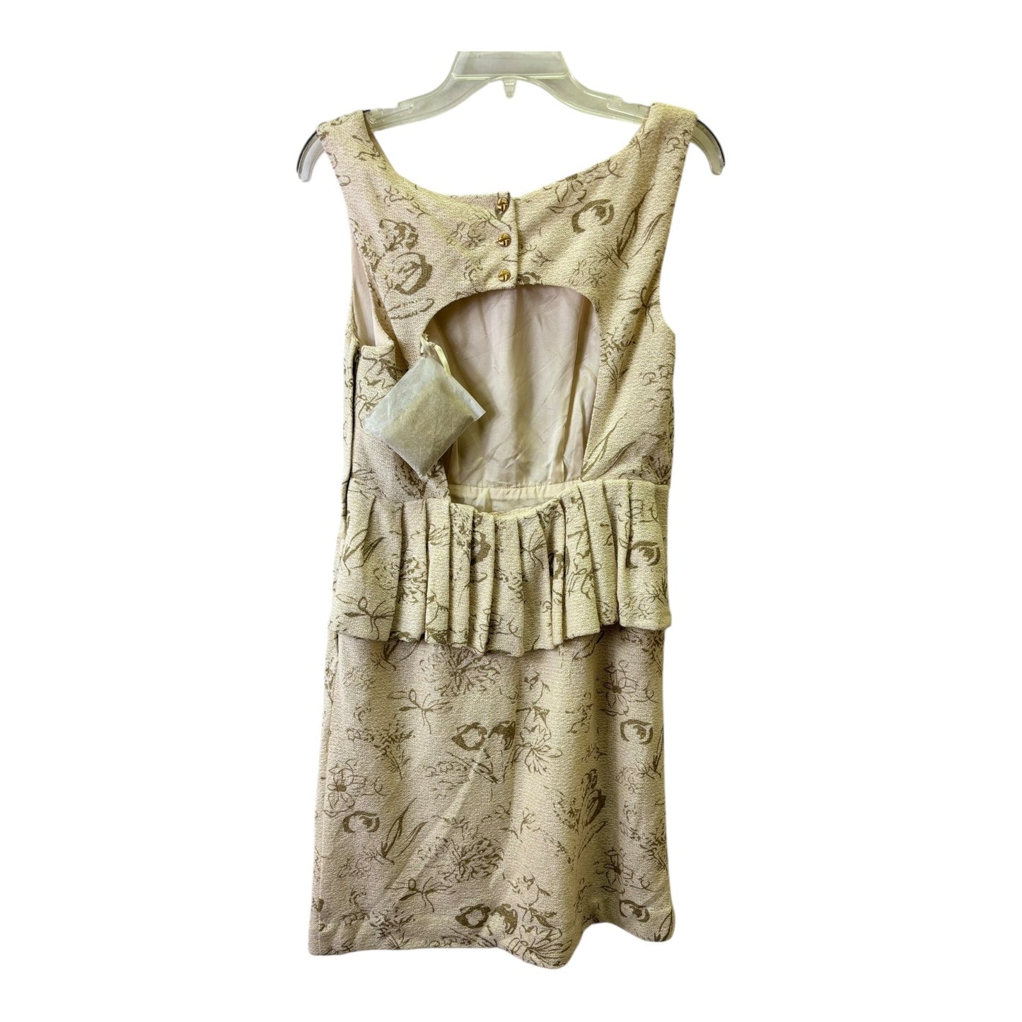 Dress Casual Short By Moulinette Soeurs In Cream & Yellow, Size:M