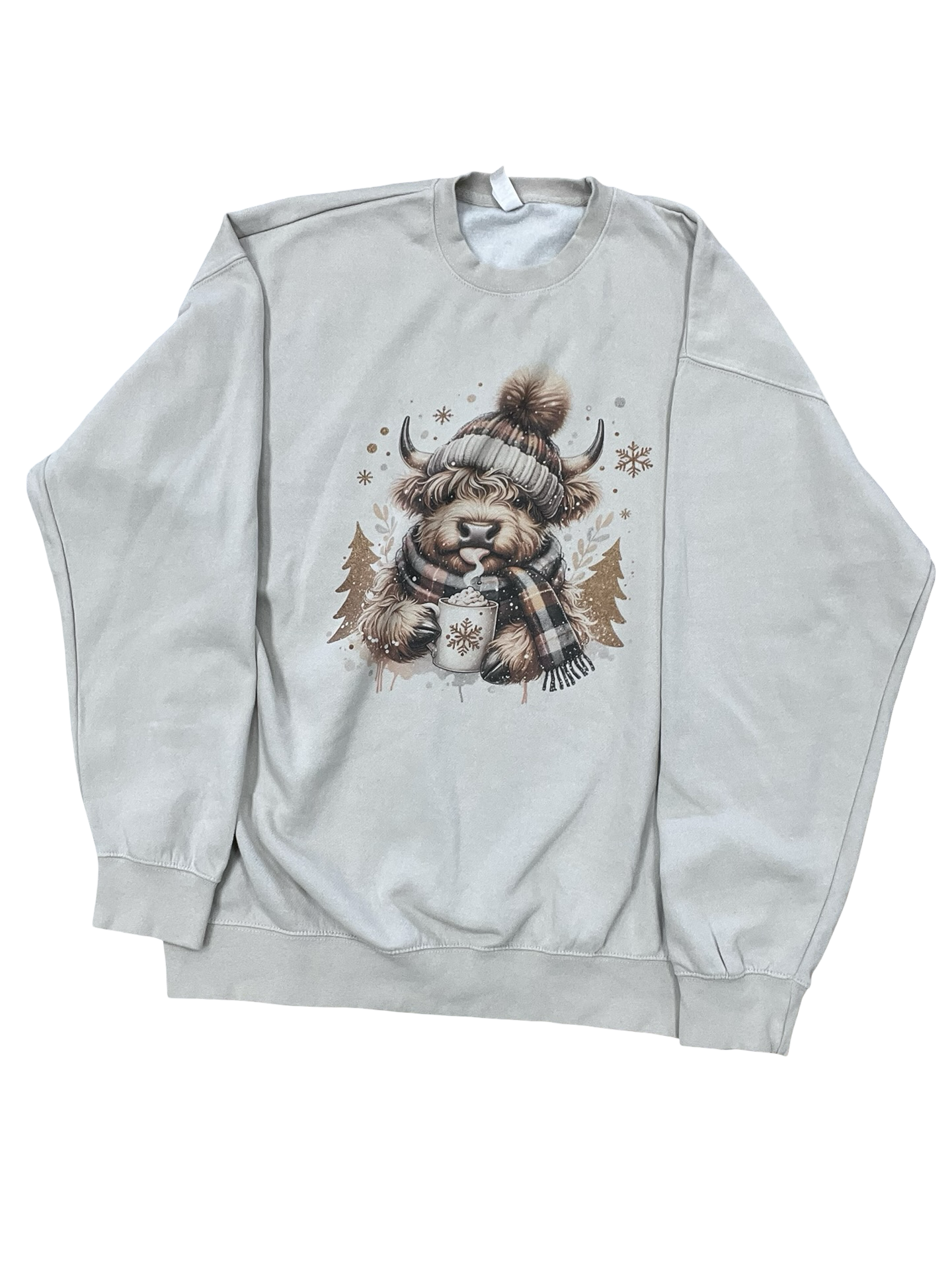 Sweatshirt Crewneck By Clothes Mentor In Tan, Size:L