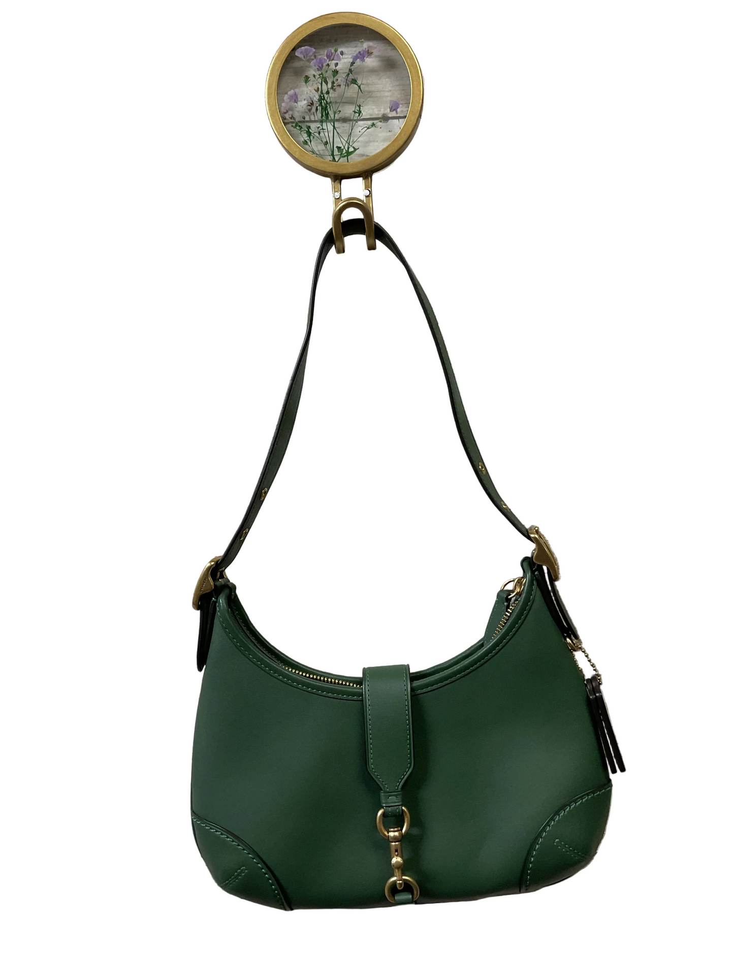 Handbag Designer By Coach In Green, Size:Small