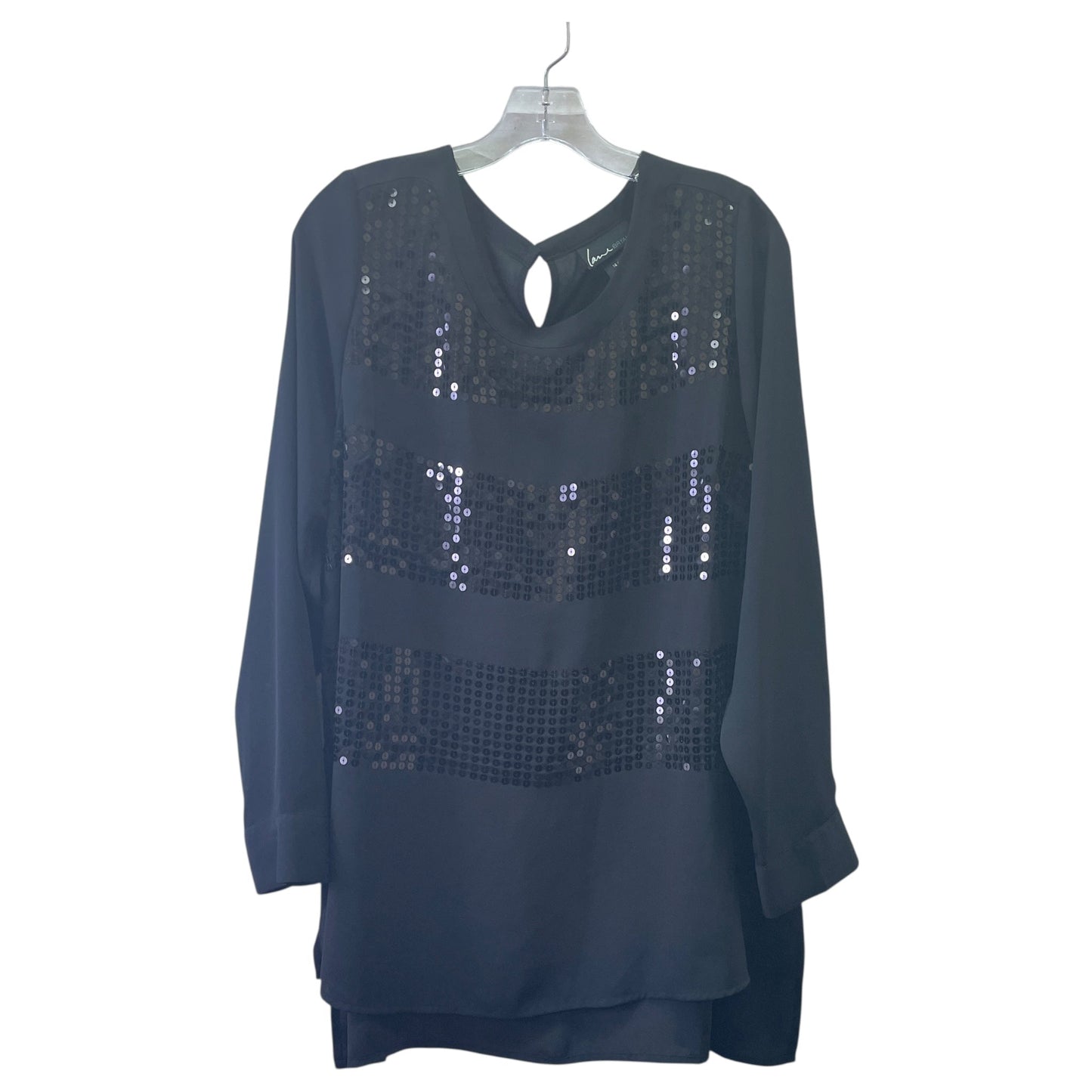 Top Ls By Lane Bryant In Black, Size:Xl