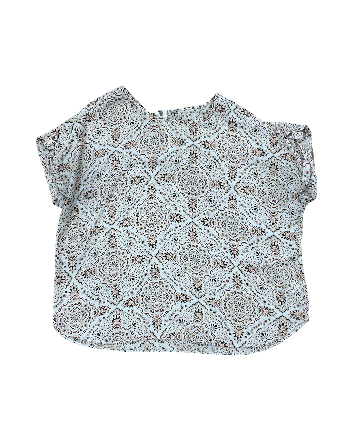 Top Ss By Maurices In Brown & Cream, Size:Xl