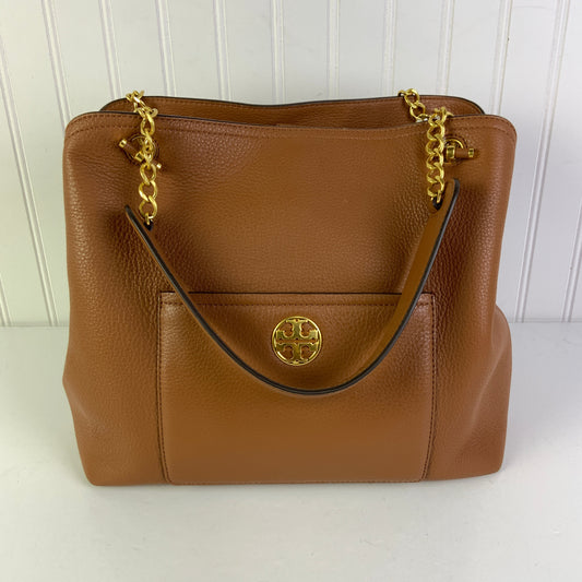Handbag Designer By Tory Burch In Brown, Size:Large