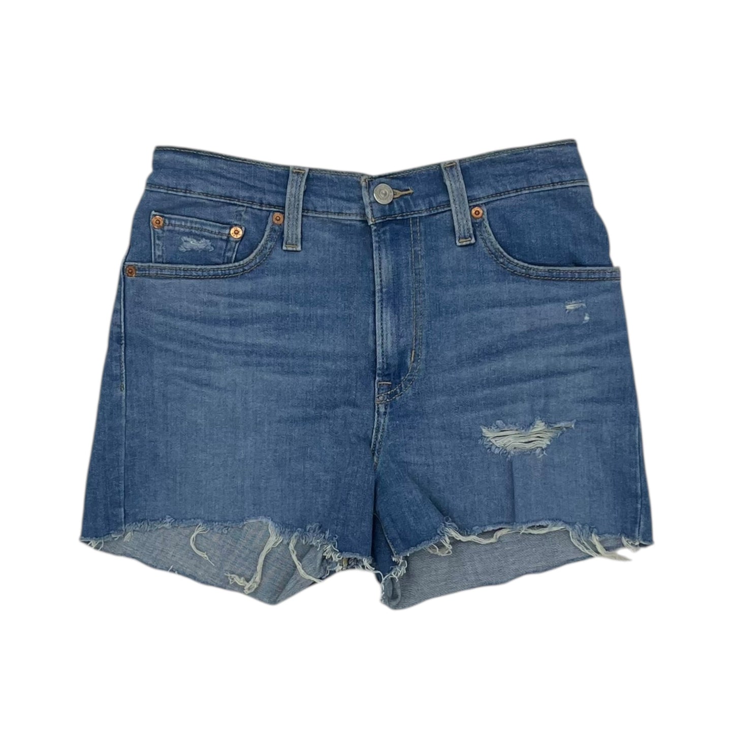 Shorts By Levis In Blue Denim, Size:6