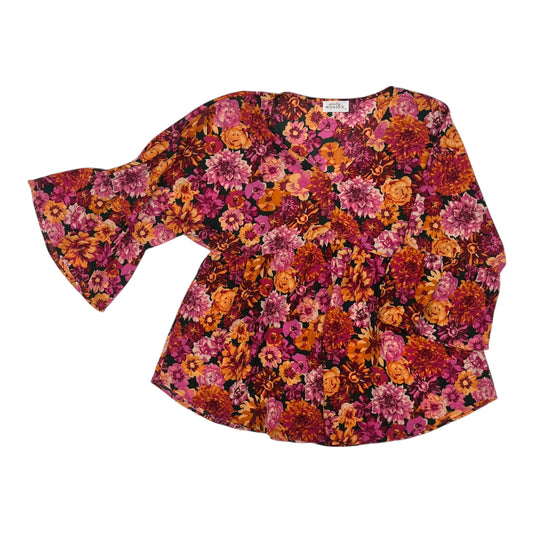 Blouse 3/4 Sleeve By Emily Wonder In Floral Print, Size:S