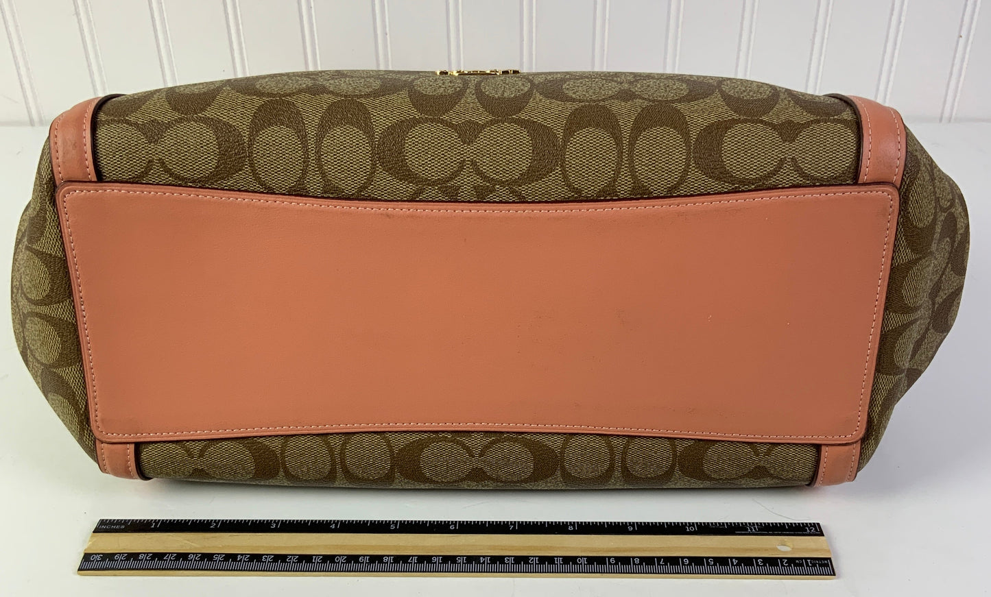 Handbag Designer By Coach In Brown & Pink, Size:Medium