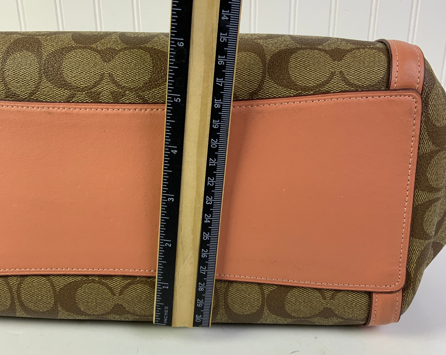 Handbag Designer By Coach In Brown & Pink, Size:Medium