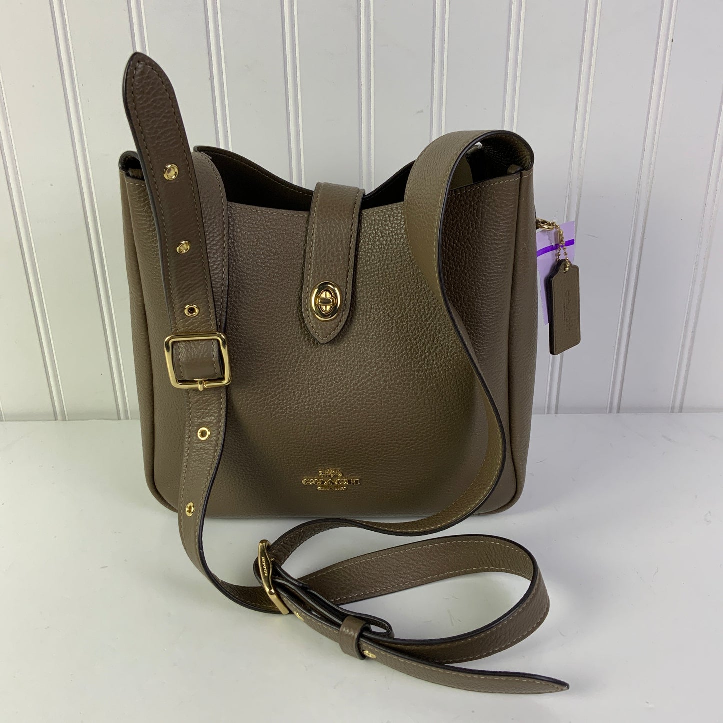 Crossbody Designer By Coach In Brown, Size:Small