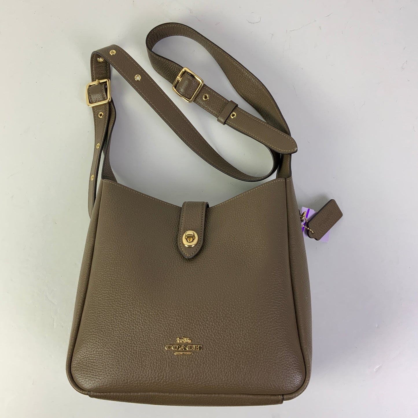 Crossbody Designer By Coach In Brown, Size:Small