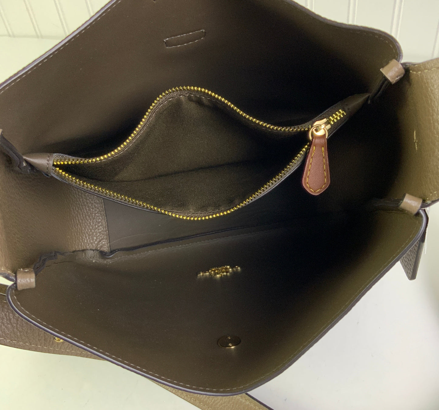 Crossbody Designer By Coach In Brown, Size:Small