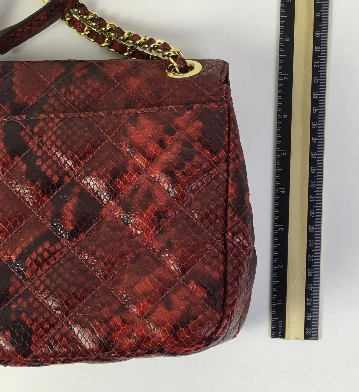 Handbag Designer By Michael Kors In Black & Red, Size:Medium