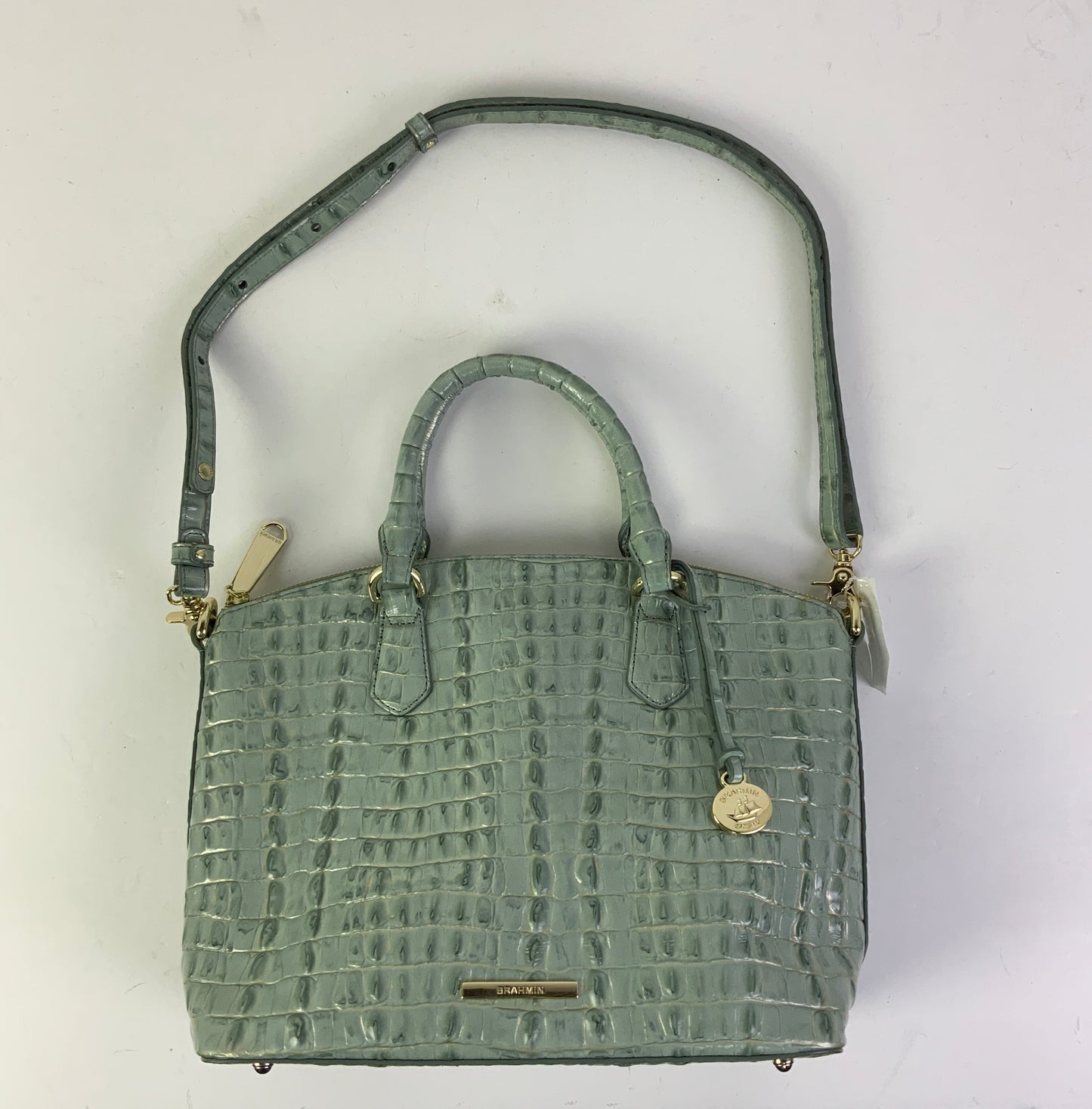 Handbag Designer By Brahmin In Aqua, Size:Medium