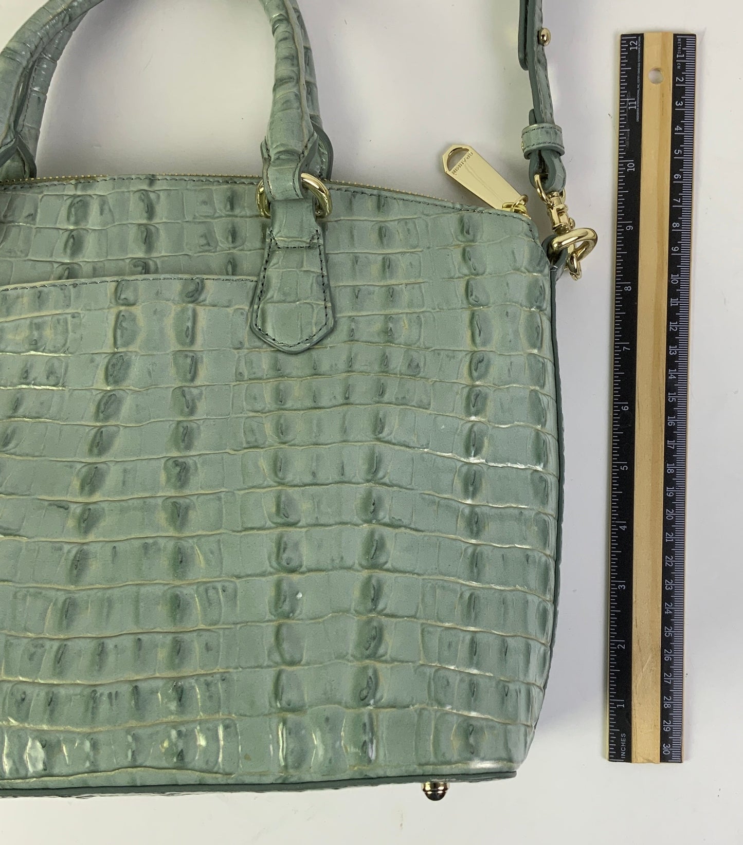 Handbag Designer By Brahmin In Aqua, Size:Medium