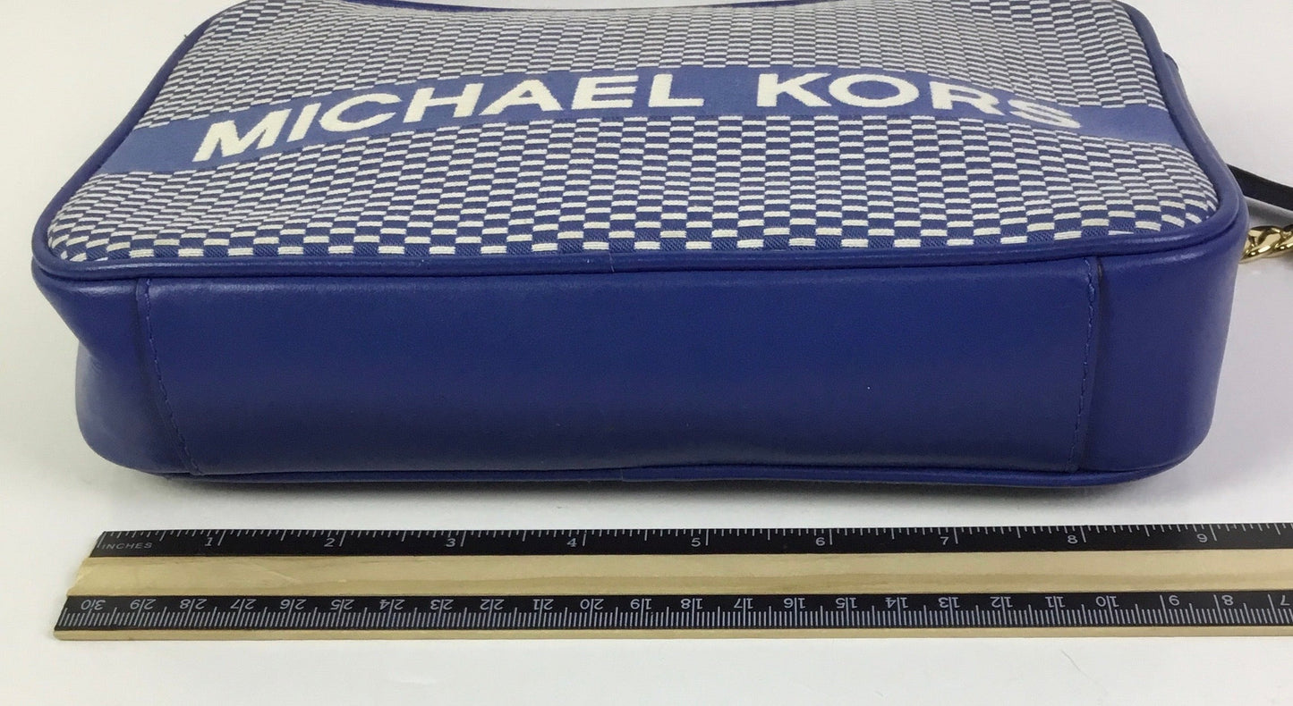 Crossbody Designer By Michael Kors In Blue, Size:Small