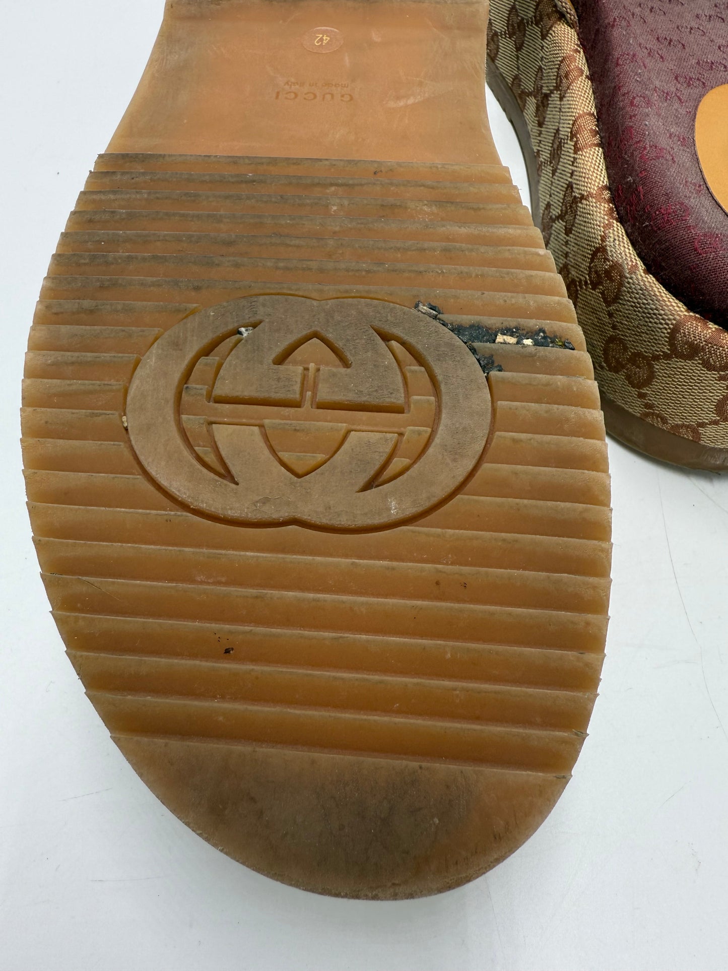 Gucci Platform Slide Luxury Designer Shoes, Size: 12 (42)