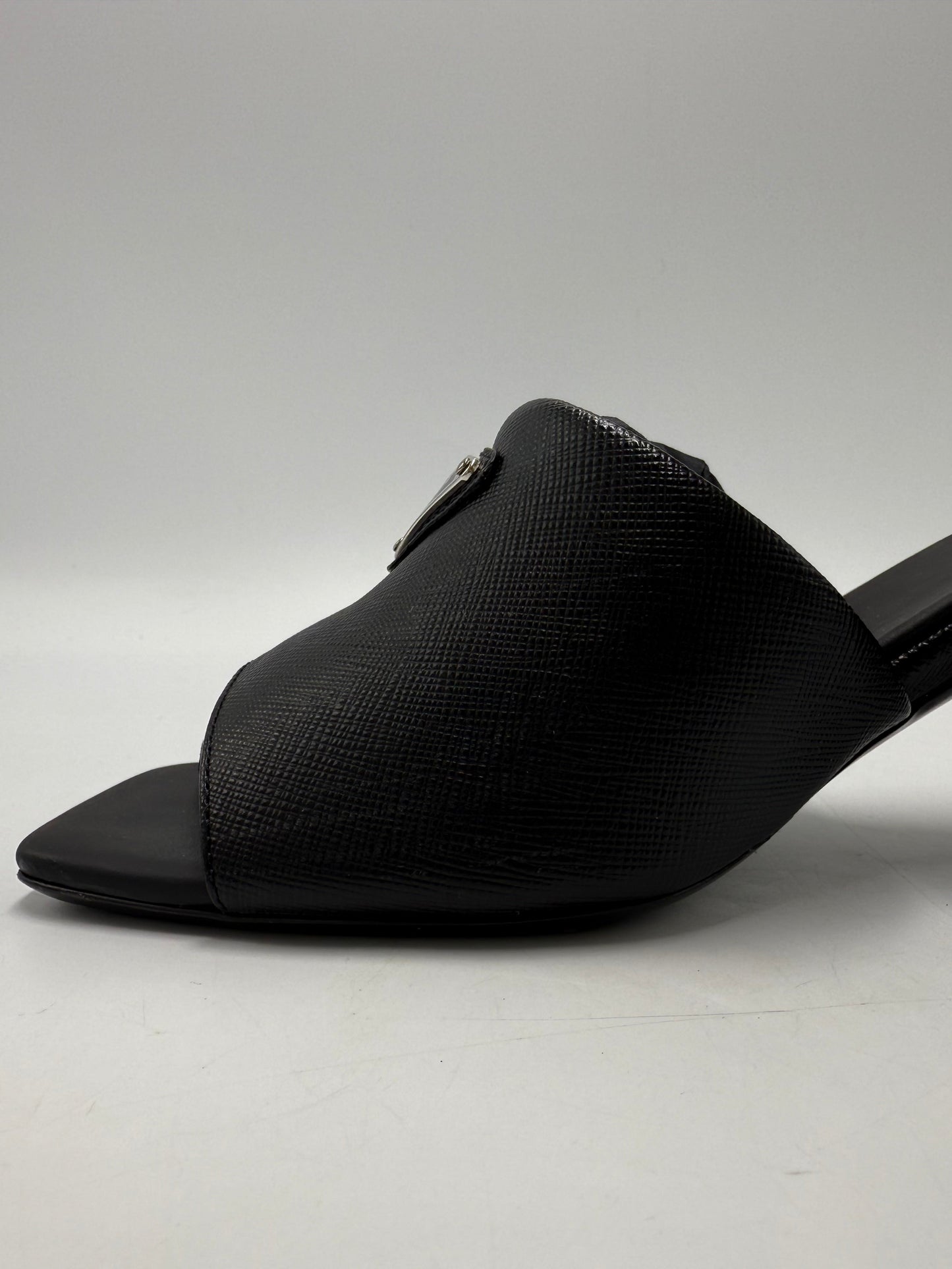 Sandals Luxury Designer By Prada In Black, Size: 9.5 (39.5)