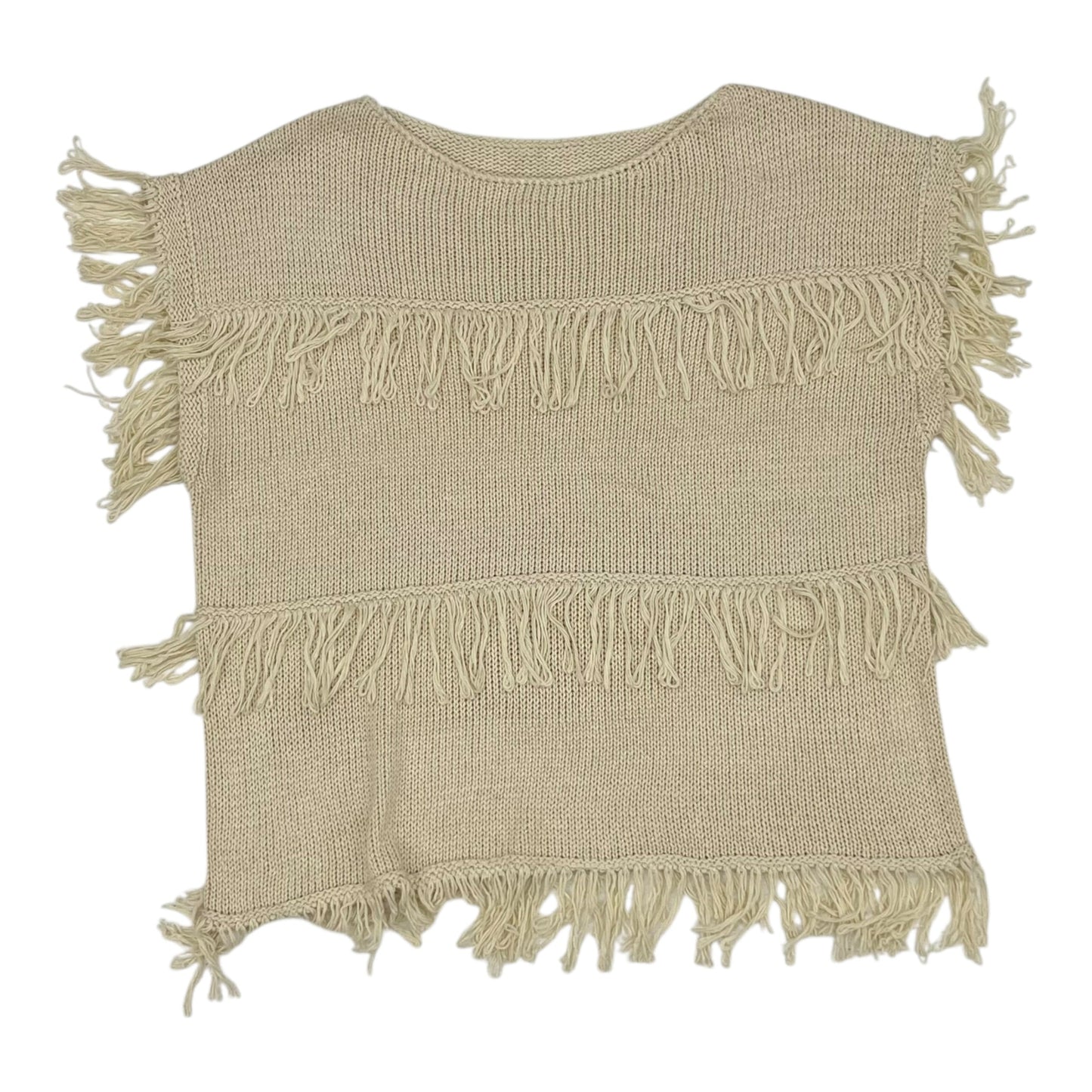 Vest Sweater By Cme In Tan, Size:L