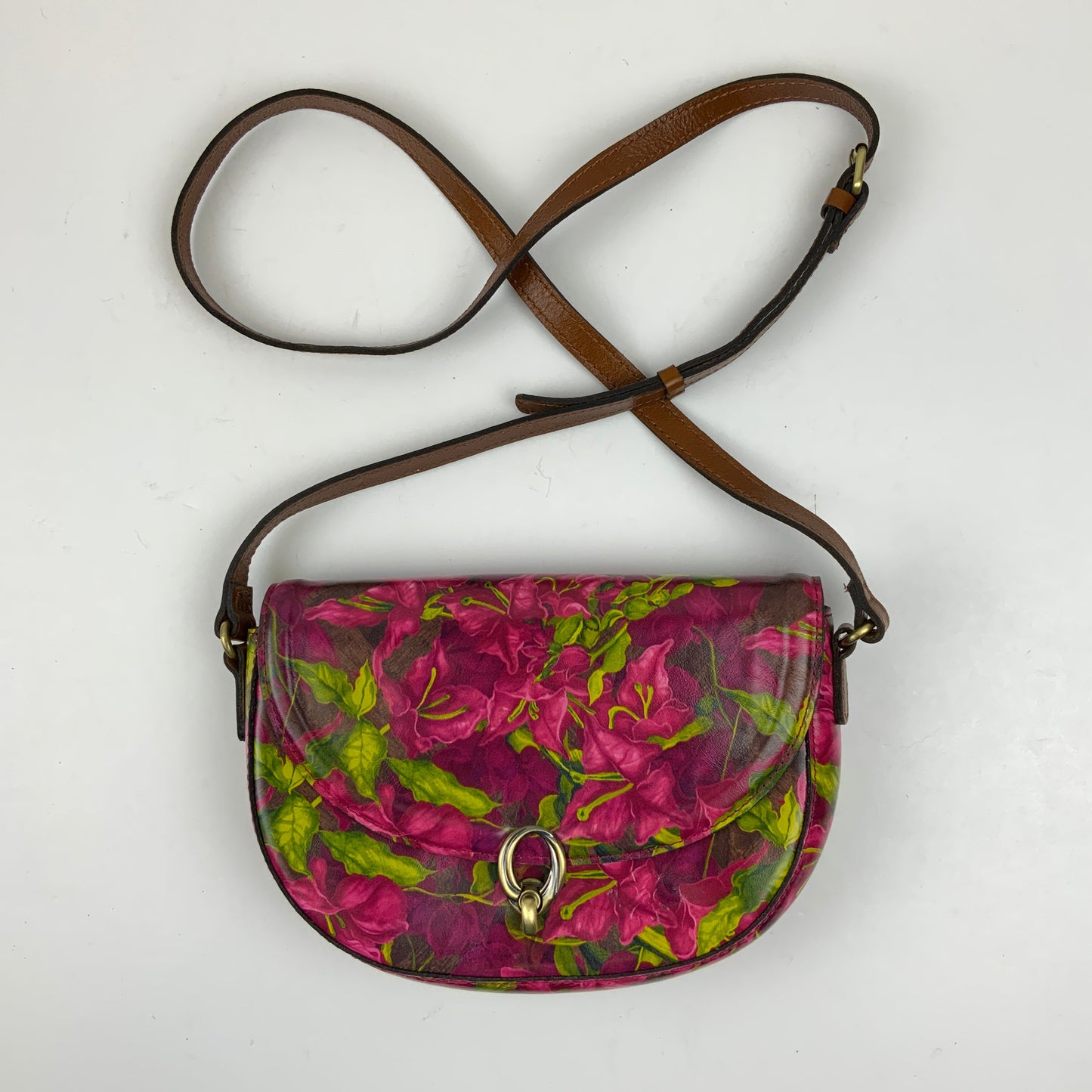 Crossbody Designer By Patricia Nash In Pink & Purple, Size:Small