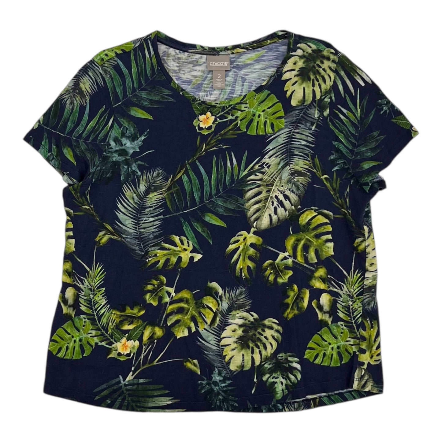 Top Ss By Chicos In Blue & Green, Size:L