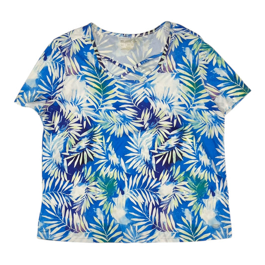 Top Ss By Reel Legends In Blue & White, Size:1X