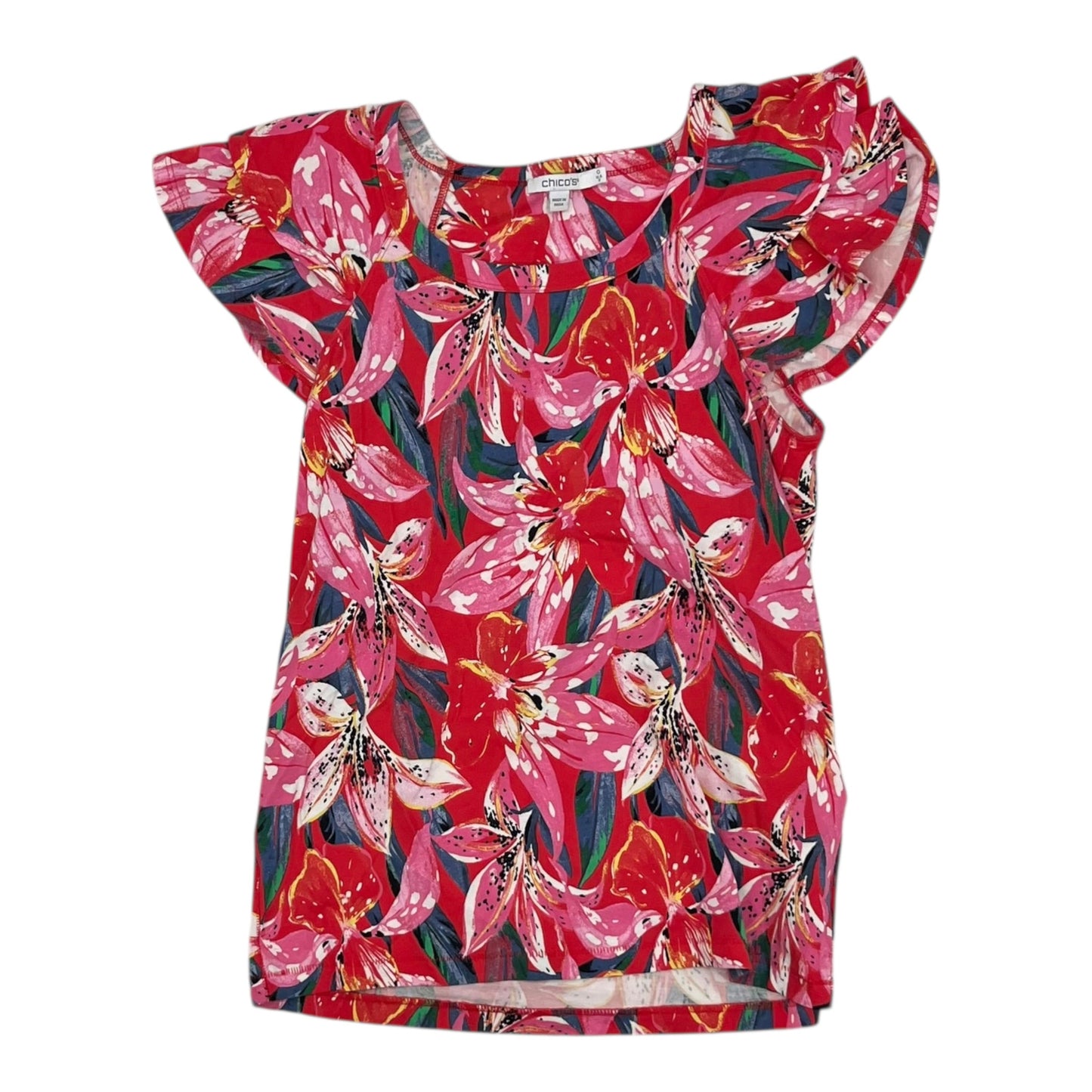 Top Ss By Chicos In Blue & Pink, Size:S