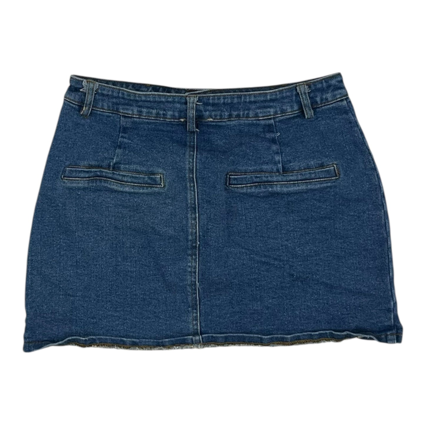 Skirt Mini & Short By Le Lis In Blue Denim, Size:S