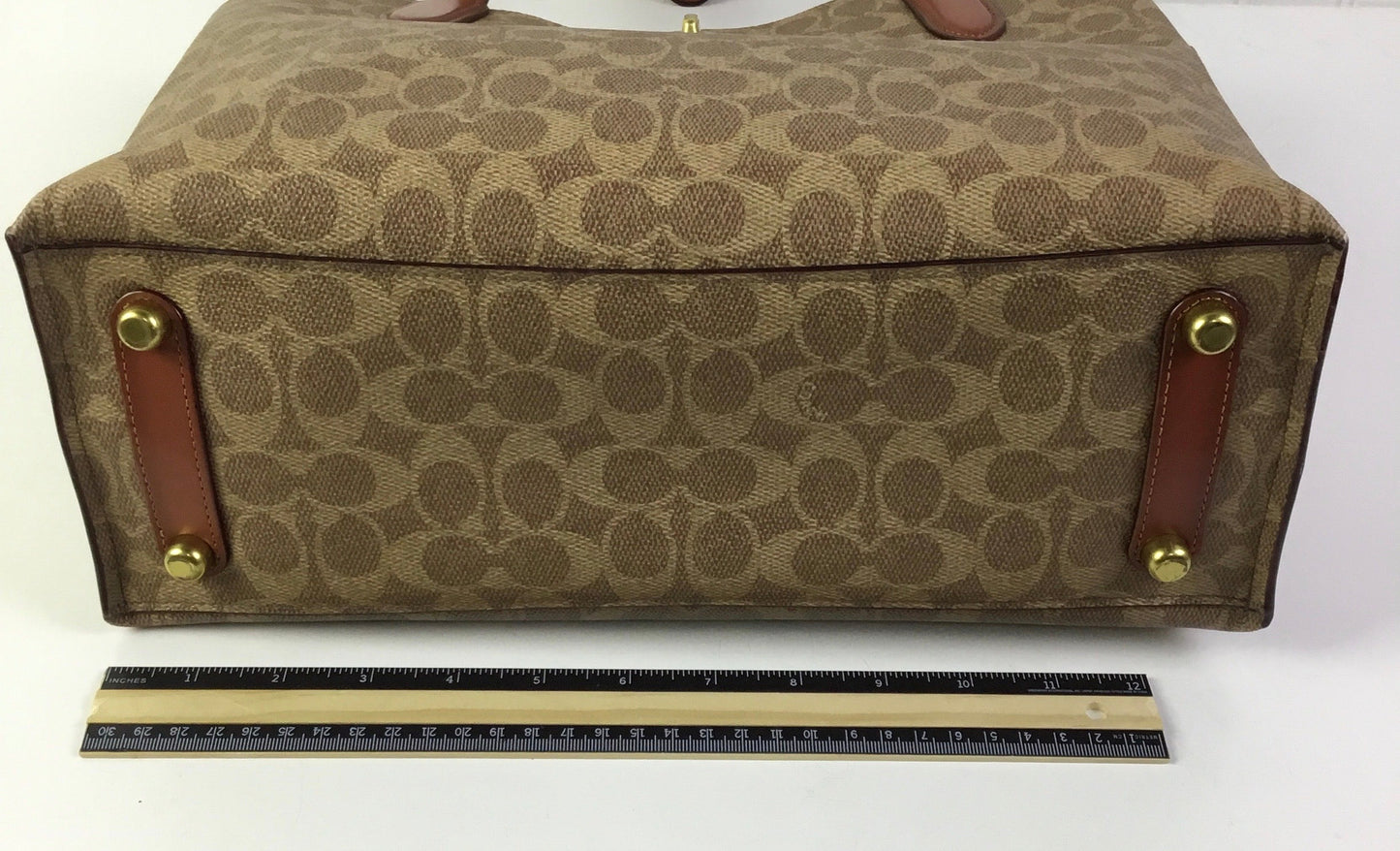Handbag Designer By Coach In Brown, Size:Large