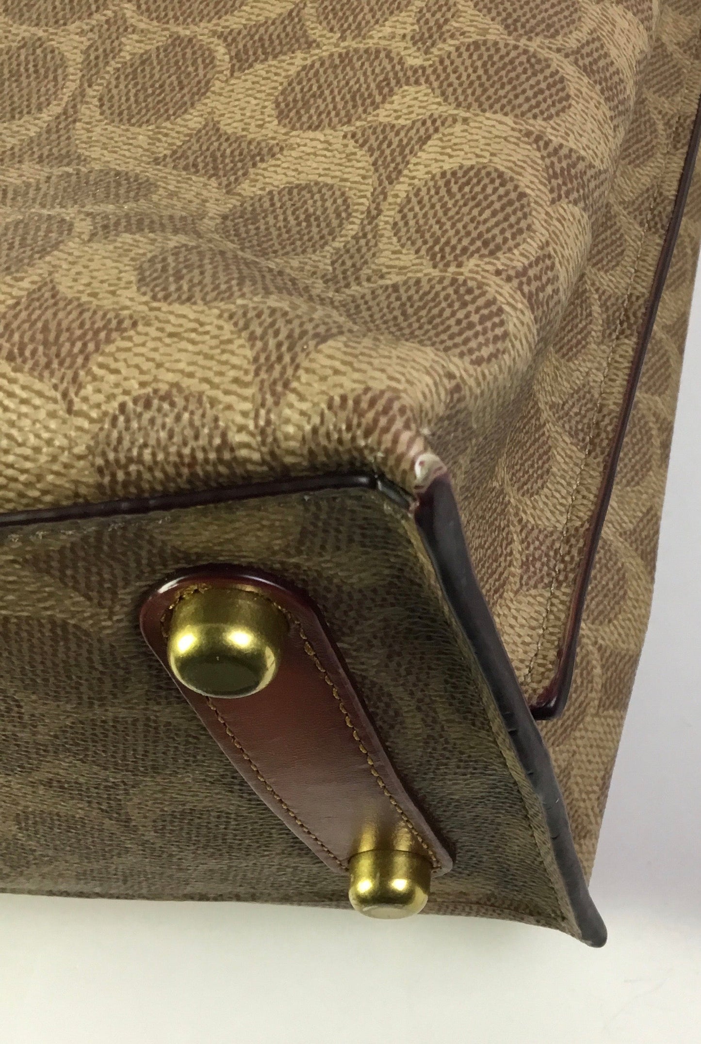 Handbag Designer By Coach In Brown, Size:Large