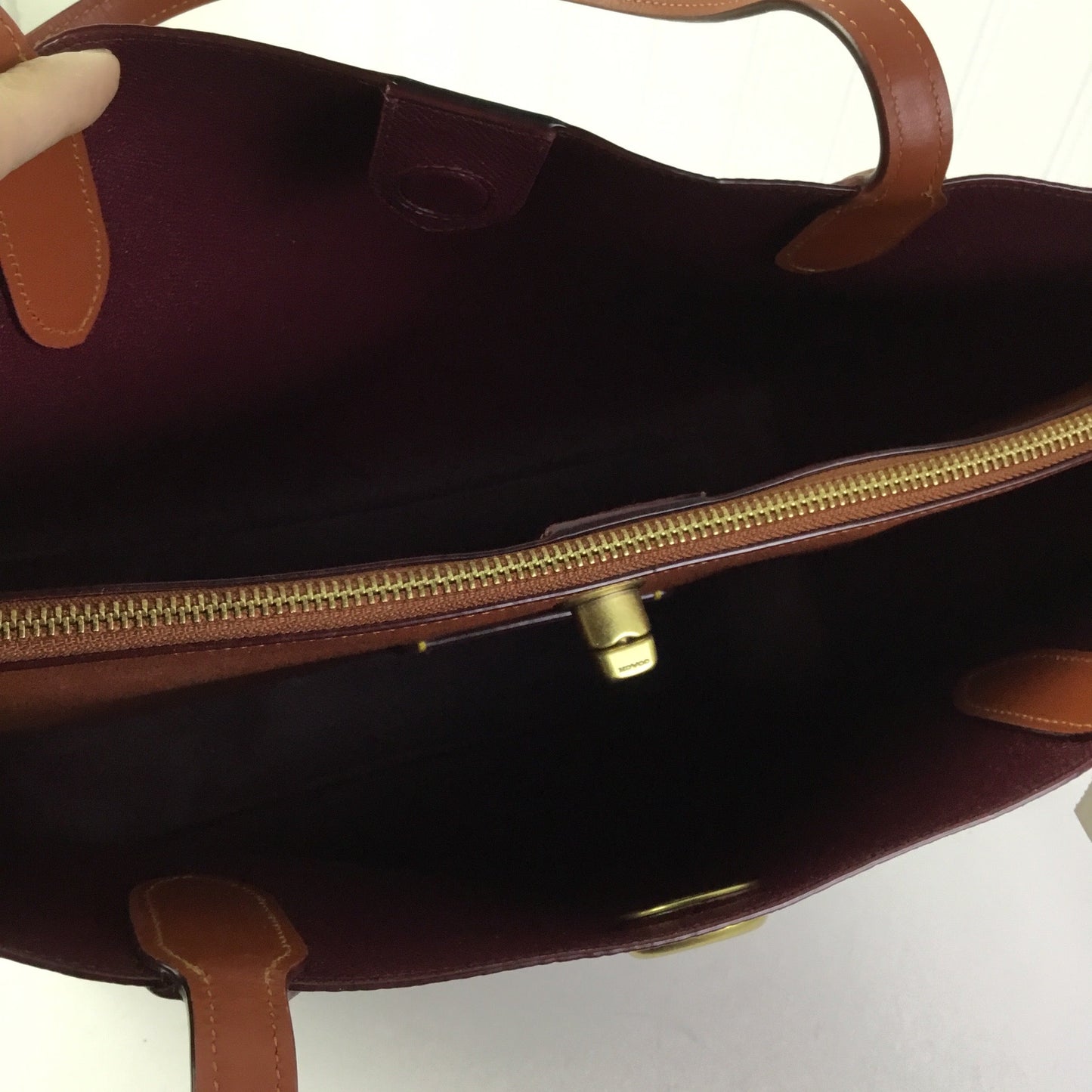 Handbag Designer By Coach In Brown, Size:Large