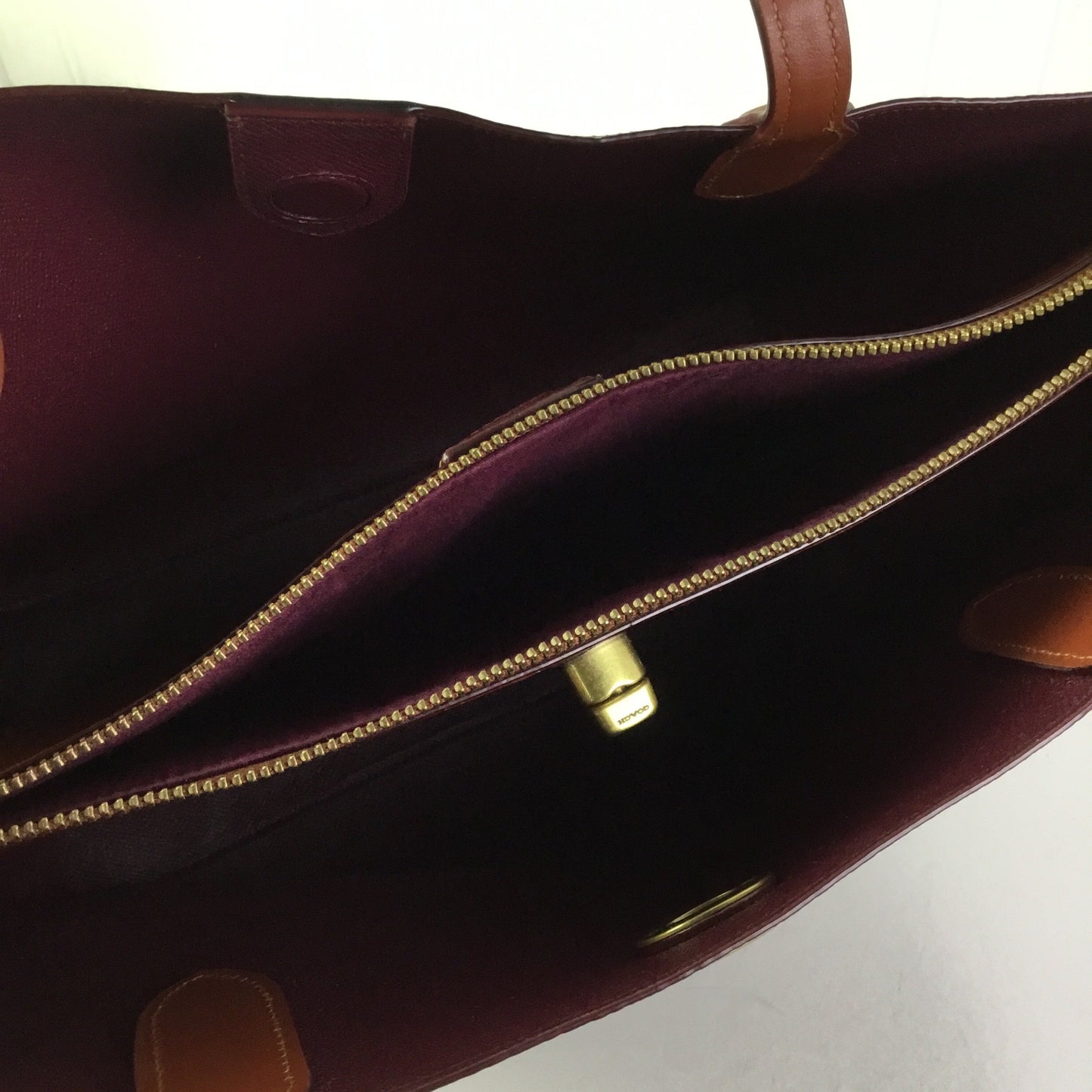 Handbag Designer By Coach In Brown, Size:Large