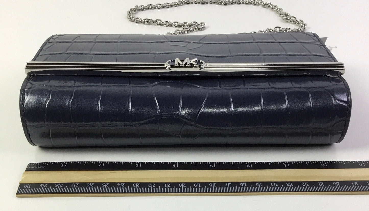 Clutch Designer By Michael Kors In Blue, Size:Small